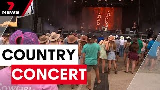 Music fans rock on at Australias biggest country festival  7 News Australia [upl. by Piks743]