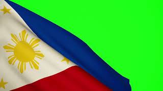 Green Screen Philippine Flag [upl. by Anaujat]