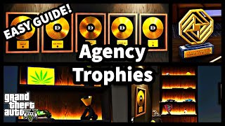 How to get the Agency Office trophies and trinkets  GTA V Online Easy Guide [upl. by Betty368]