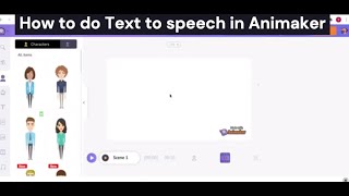 How to add Text To Speech in Animaker [upl. by Ymled]