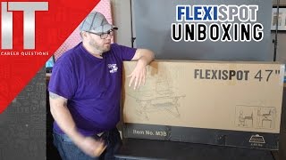 Unboxing FlexiSpot M3B Sit Stand Desk  47quot Inch Stand Up Desk Quick Review [upl. by Luap]