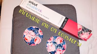 HOW TO USE INFUSIBLE INK WITH A CRICUT EASY PRESS Making Coasters [upl. by Kantor26]