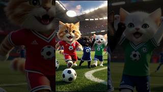 Cat Football In match cat catlover ytshorts [upl. by Schell343]