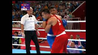 Eumir Marcial vs Weerapon Jongjoho mens boxing 80kg quarterfinals [upl. by Oidgime]