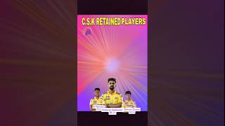 CSK ALL RETAINTION PLAYERS LIST csk 🏏 [upl. by Deeas]