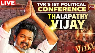 Thalapathy Vijay Hits Out At DMK TN Guv at TVK’s Inaugural Conference DMK Hits Back  Tamil Nadu [upl. by Maag389]