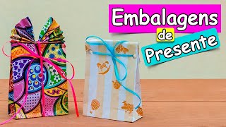 Como fazer EMBALAGEM PARA PRESENTE Super FÁCIL  Embrulho de presente  DIY [upl. by Jodie]