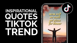 How to Do the Inspirational Quotes TikTok Trend Motivational Poster Maker [upl. by Anicnarf220]