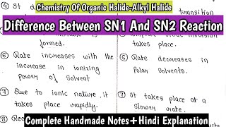 Difference Between SN1 And SN2 Reaction  Chemistry Of Organic HalideAlkyl Halide  MScNotes [upl. by Zoes]