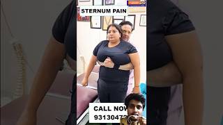 Sternum pain😱 motivation beauty chiropractic physiotherapy doctor mumbai chiropractor [upl. by Elletnahc914]