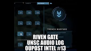 Halo Infinite Riven Gate UNSC Audio Log Outpost Intel 13 Trench Warfare [upl. by Ulla352]