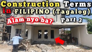 Construction Terms in Tagalog and English Paano Malaman [upl. by Auhsaj]