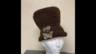 Crochet TOP HAT quotThe Carmenquot with Steam Punk embellishments CROCHET BY NIGHT  Tutorial 4 [upl. by Ierna]