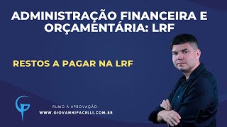 Restos a pagar na LRF [upl. by Lail]