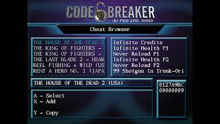 Dreamcast GDEMU openMenu  Codebreaker Cheat List Preview [upl. by Krall]