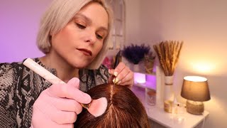 ASMR Sleepy Scalp Check amp Scalp Treatment Scratching Brushing amp Massage [upl. by Salena]