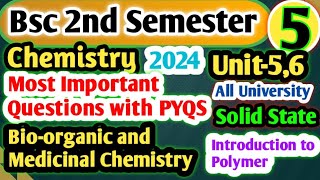 Bsc 2nd Sem Chemistry Important Questions Bioorganic and Medicinal Chemistry bsc [upl. by Lorna509]