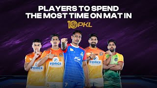 Top 5 Players to spend the most time on the mat in PKL Season 10  Pro Kabaddi League [upl. by Eizeerb]