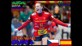 Balonmano Rep Checa vs España Resumen en español del MUNDIAL 2023 [upl. by Erida]