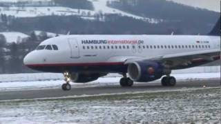 Impressive Airbus TakeOffs at Airport BernBelp [upl. by Ceil]