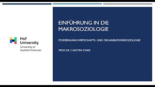 Einführung in die MakroSoziologie II Systemtheorie [upl. by Kamilah]