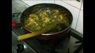 Palak Chicken  Spinach Chicken Recipe  Murgh Saagwala [upl. by Eirol]