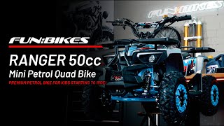 Funbikes Ranger 50cc  Premium Mini Petrol Quad Bike [upl. by Devin]