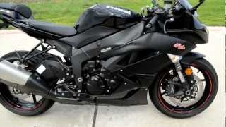 2011 Kawasaki ZX6R Ninja Black Overview Review Walk Around [upl. by Tertia]