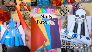 NAILS COMPILATION💘 paper nail designs  tutorial [upl. by Yelrak]