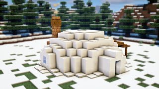 Minecraft  How to Build an Igloo  Build Tutorial [upl. by Airehs]