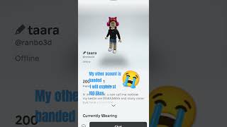 my fave roblox acount is banned i will explain at 100 likes the video that i say it is on my channel [upl. by Tranquada]