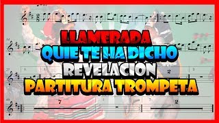 Partitura Trompeta Llamerada 💃Quién Te Ha Dicho  Revelación🎺 [upl. by Haim784]