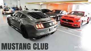 Mustang Owners Club Singapore Revving and leaving a Ford Meet [upl. by Adnohsor]