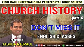 CHURCH HISTORY  PART6  PROFESSORJASHUA RAJ PAUL  HISTORICAL BACKGROUND IN CHURCH [upl. by Wren]