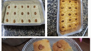 Basbousa recipesemonilla cakeHow to make Basbosa at home [upl. by Ettevahs766]