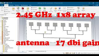 245GHz 1x8 patch array antenna design optimize using CST [upl. by Anitsirhk169]