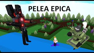 PELEA DE ROBOTS EPICA titan speakerman vs robot tanque en build a boat for treasure 2024 español [upl. by Eitak678]