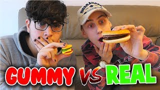 GUMMY FOOD VS REAL FOOD CHALLENGE [upl. by Nnahgaem]