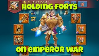 Lords Mobile  Getting forts on emperor war Destroying other emperor accounts DOM in action [upl. by Aluk29]