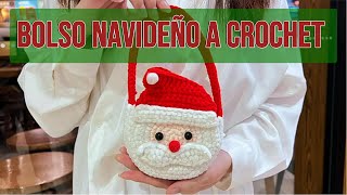 Cómo hacer Bolso Navideño a crochet  Tutorial paso a paso [upl. by Anelat648]