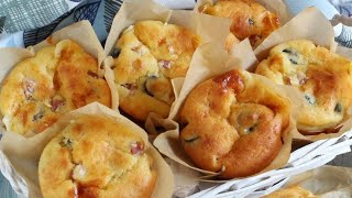 Muffin salati con olive prosciutto e formaggio 😍 [upl. by Enahc]