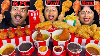 KFC Entire Full Menu Eating Challenge  Chicken Bucket Burger Smoky Chicken Roll French Fries [upl. by Cordie242]