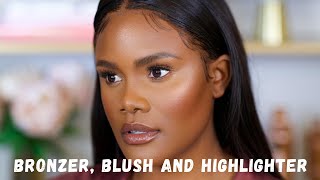 BRONZER BLUSH AND HIGHLIGHTER TUTORIAL for Beginners  Ale Jay [upl. by Lamrouex]