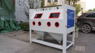 Large Capacity Industrial Sandblast Cabinet [upl. by Nawaj]