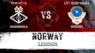 Rosenborg B VS Mosjoen NORWAY 3Divisjon LIVESCORE [upl. by Inalaek]