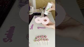 DIY Number Cake Topper Tutorial How to Make a Custom Cake Topper for Any Occasion [upl. by Arvell443]