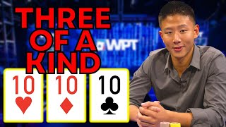 POCKET TENS Make THREE OF A KIND in 1600000 Prize Pool at WPT FINAL TABLE [upl. by Torrin646]