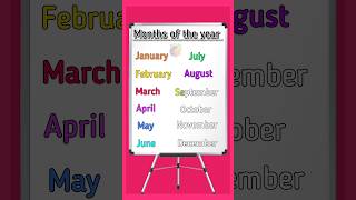 months of the Year song in English preschool kindergarten preschoollearning [upl. by Lenneuq]