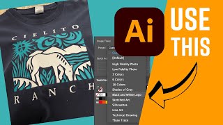 Illustrator for screen printing  Convert image to vector easily with Image Trace [upl. by Ahseena59]