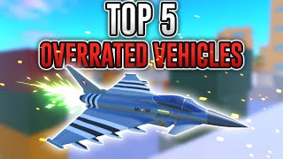 Roblox Military Tycoon Top 5 Most Overrated Vehicles [upl. by Lu161]